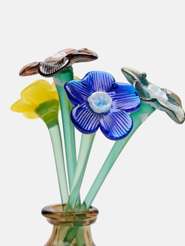 HOFF Deco | Deco | MOUTHBLOWN CRYSTAL FLOWER BLUE